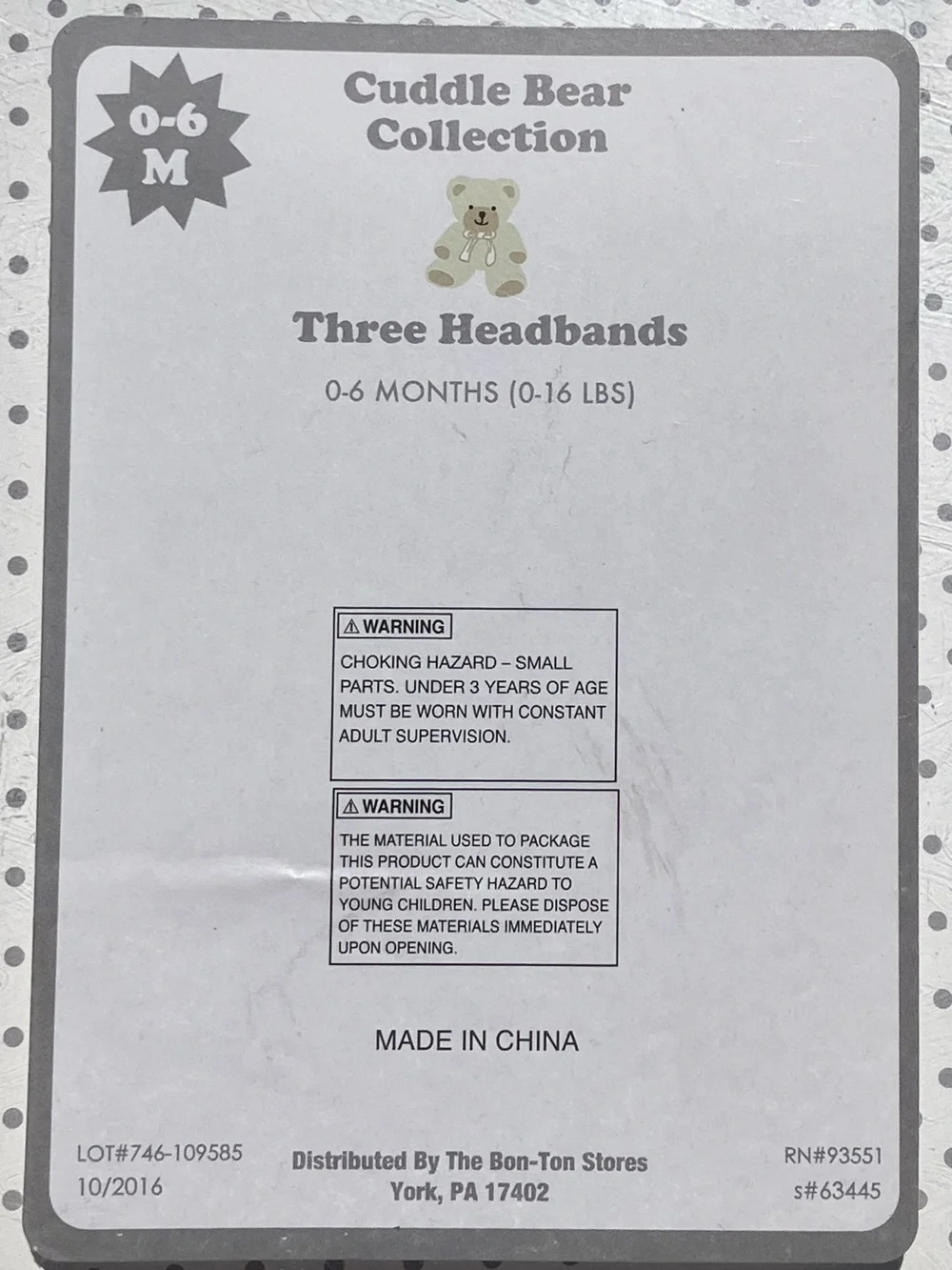 Cuddle Bear Collection Three Piece Girls' Headband Set - Silver, White, Black